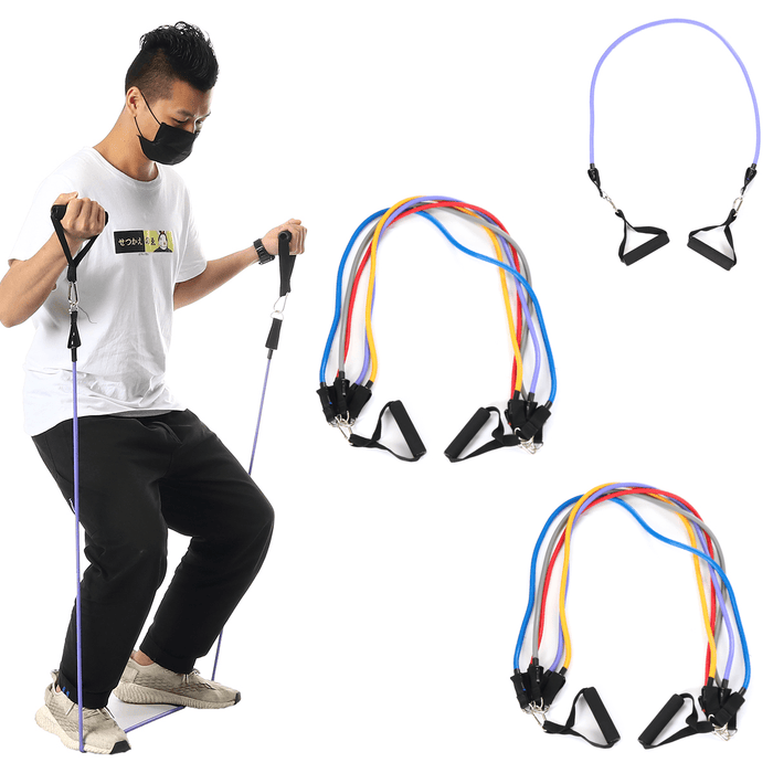 7/11/12 Pcs Fitness Resistance Bands Set Yoga Pilates Elastic Band Exercises Training