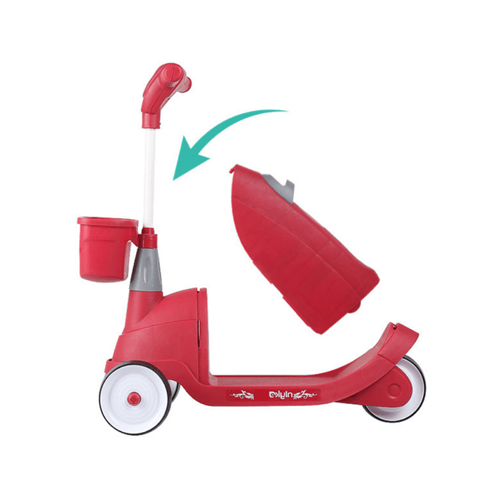 4.8CM Wide Shock-Absorbing Wheels Children'S Three-Wheeled Scooter ABS Plastic Limit 30 ° Children Bike