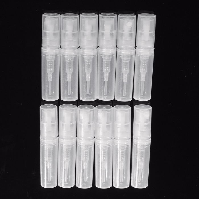 50Pcs 2Ml Empty Clear Travel Spray Bottles Transparent Plastic Perfume Atomizer