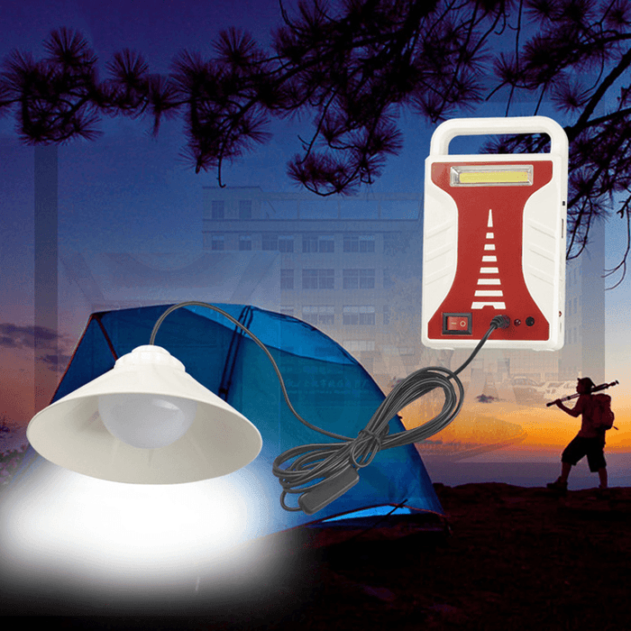 COB+14SMD LED Outdoor Camping Light Portable USB Solar Charging 3000Mah Battery Searchlight with Power Bank Function