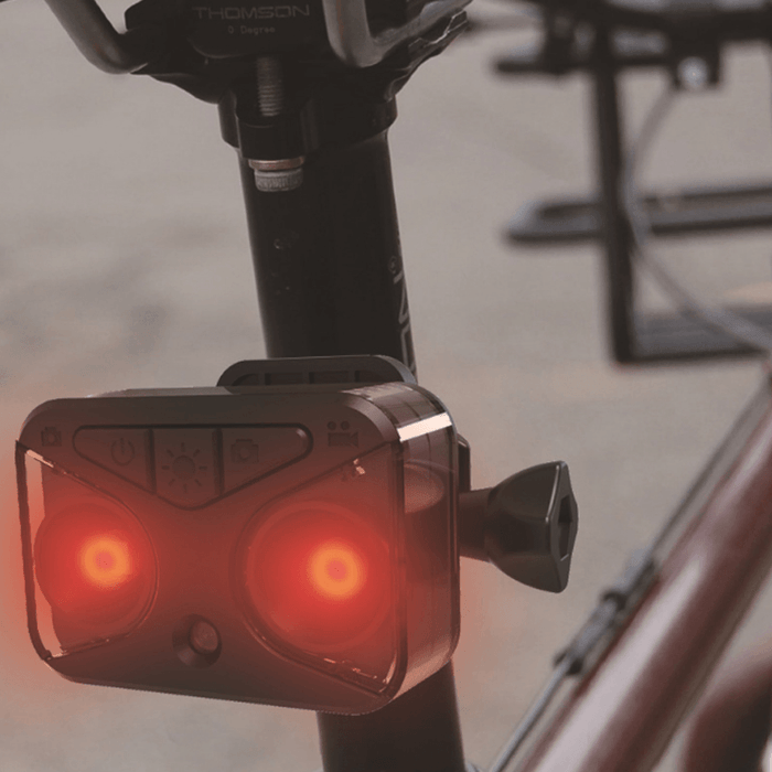 BIKIGHT 3Modes Light Built-In Battery Bicycle Tail Light Camera Record Waterproof Bicycle Warning Lighting