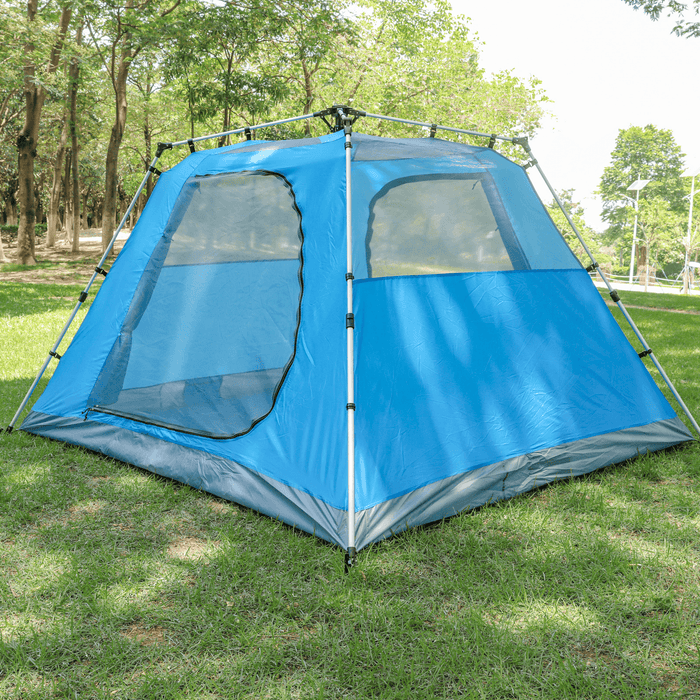 Tooca 4-Persons Camping Tent 3 Colors Double Instant Set Waterproof Outdoor Sun Shade Shelters Beach Backpacking Hiking