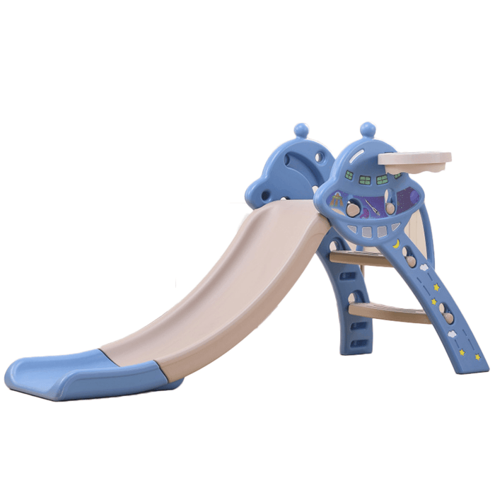 3 in 1 Toddler Slide and Swing Set Climber Slide Playset Equipped with Climbing Ladder Slide Basketball Hoop Christmas Gifts