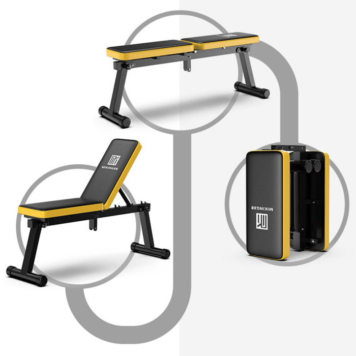 MIKING Folding Dumbbell Bench Multifunctional Sit up Abdominal Bench Soft Home Gym Exercise Fitness Stool