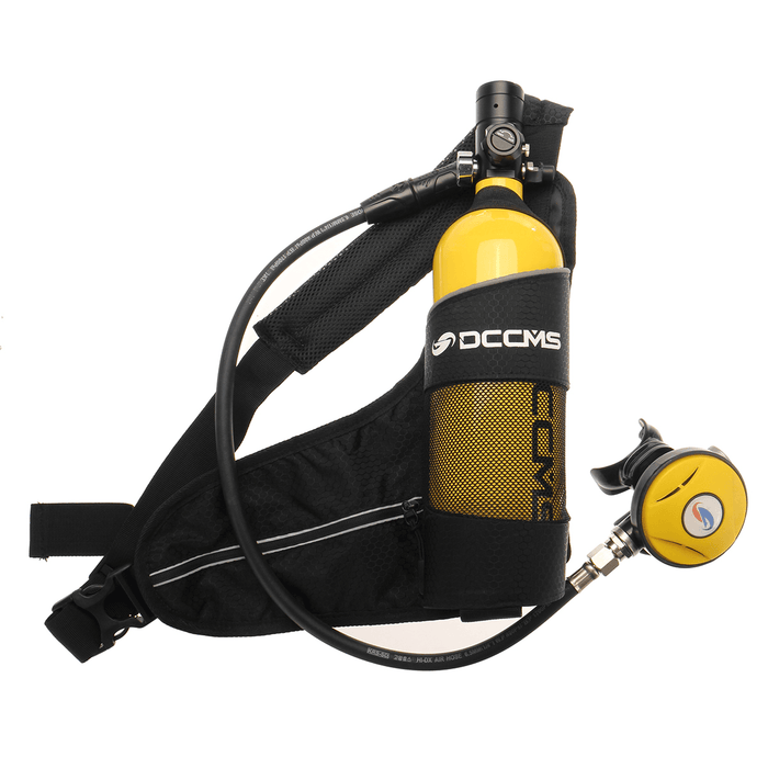 DCCMS 1L Scuba Diving Tank Set Air Tank Hand Pump Breathing Valve Outdoor Swimming Snorkeling Breath Diving Equipment