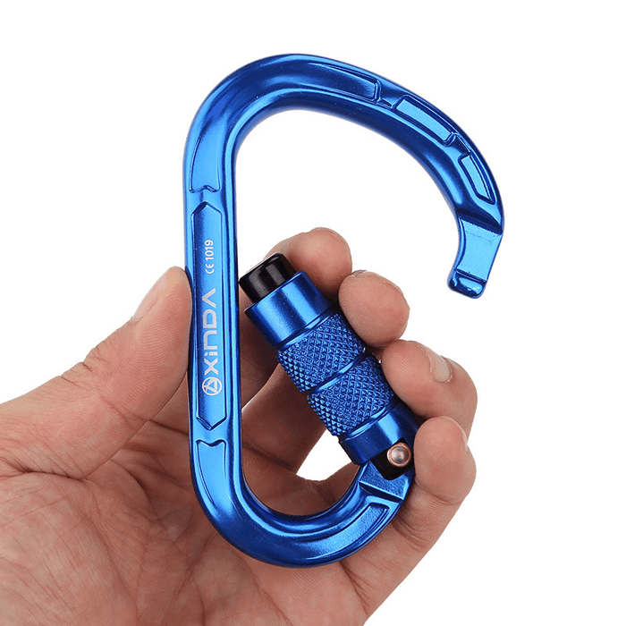 XINDA 8123TN Aluminum Alloy Carabiner 8KN 25KN Pull Outdoor Climbing Hanging Buckle Hook Keychain