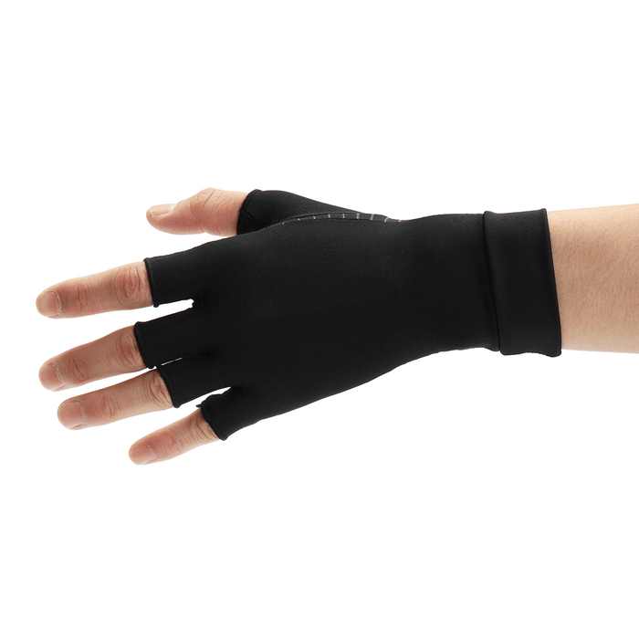 1 Pair Half Finger Gloves anti Arthritis Copper Pain Relief Glove Hand Protection Training Protector