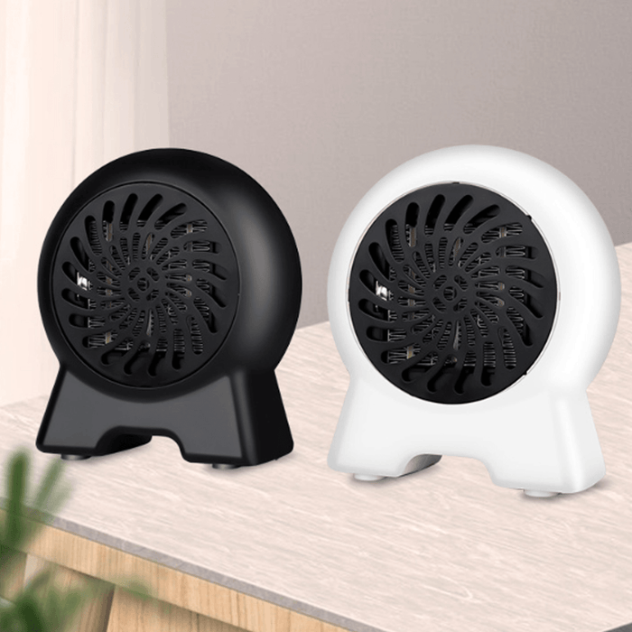 500W Mini Space Fan Heater Portable Electric Wall-Outlet Heated Fan Furnace Warmer