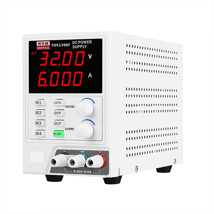 FERTILE FDS1305F Programmable 110V/220V 30V 5A DC Power Supply Variable Adjustable High Precision 4 Digits Display Switching Regulated Power Supply