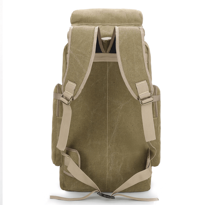 Ipree® 80L Canvas Tactical Backpack Waterproof Travel Bag Unisex Hiking Climbing Rucksack