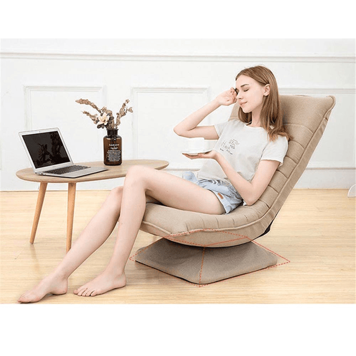 360 Degree Rotatable Adjustable Sofa Lazy Chaise Lounge Chair Reading Living Room Bedroom Foldable Soft Leisure