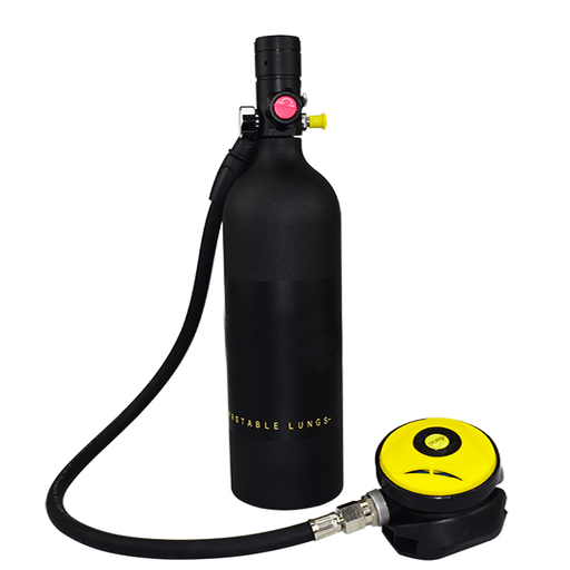 AUGIENB 1L Portable Mouthpiece Oxygen Cylinder Scuba Diving Tank Refill Pump