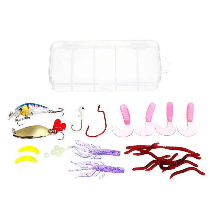 ZANLURE 18/20/22/28/29/33 Pcs Fishing Lure Set Fish Bait and Fish Hook Set Multifunctional Fishing Accessories with Box