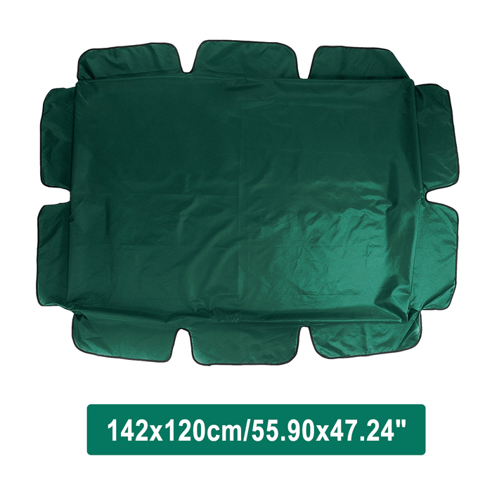 2/3 Seater Size Green Uv-Proof Outdoor Garden Patio Swing Sunshade Cover Waterproof Canopy Seat Top Cover