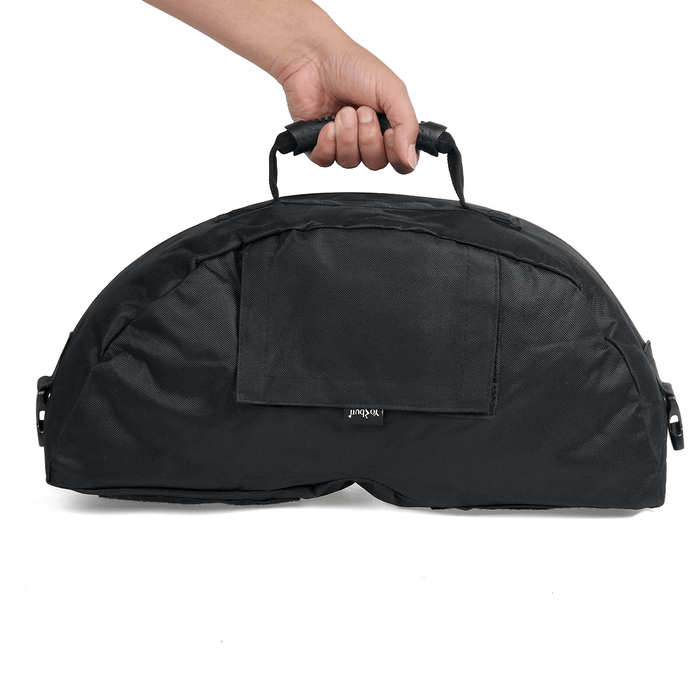 51X20Cm Black Oxford Cloth round Sandbag for Outdoor Tent Support Umbrella Sunshade Base Fixed Sandbag