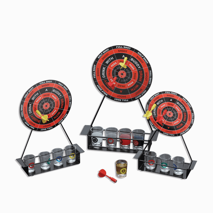 Mini Drinking Game Magnetic Darts Shot Wineware Game Bar Game with 4 Glass Cups