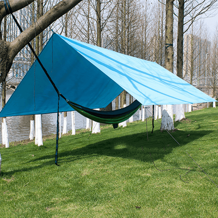 Outdoor Tent Sunshade Portable Hammock Rain Fly Waterproof Tent Tarp Camping Backpacking Tarp