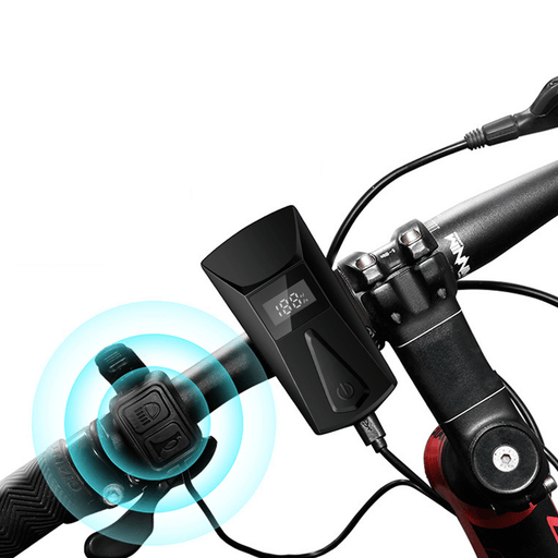 XANES® DL23 1100LM 2Xt6 LED Burglar Alarm Bike Front Light with 100Db Horn Far near Distance Large Floodlight Smart Power Display USB Charging 4 Modes Waterproof Night Riding Warning Light