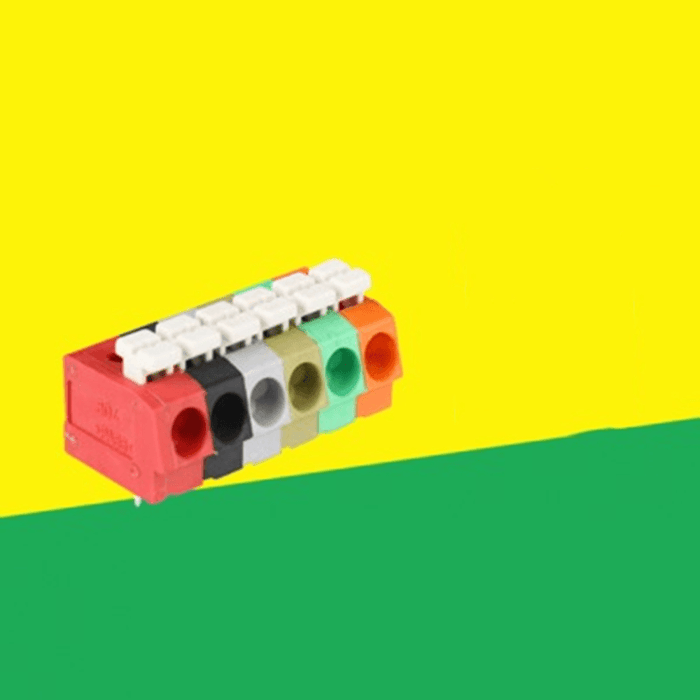 10PCS BEST 6 Pin Plug-In Brass Wire Connector Terminals LED Flame Retardant Terminal Block Connector