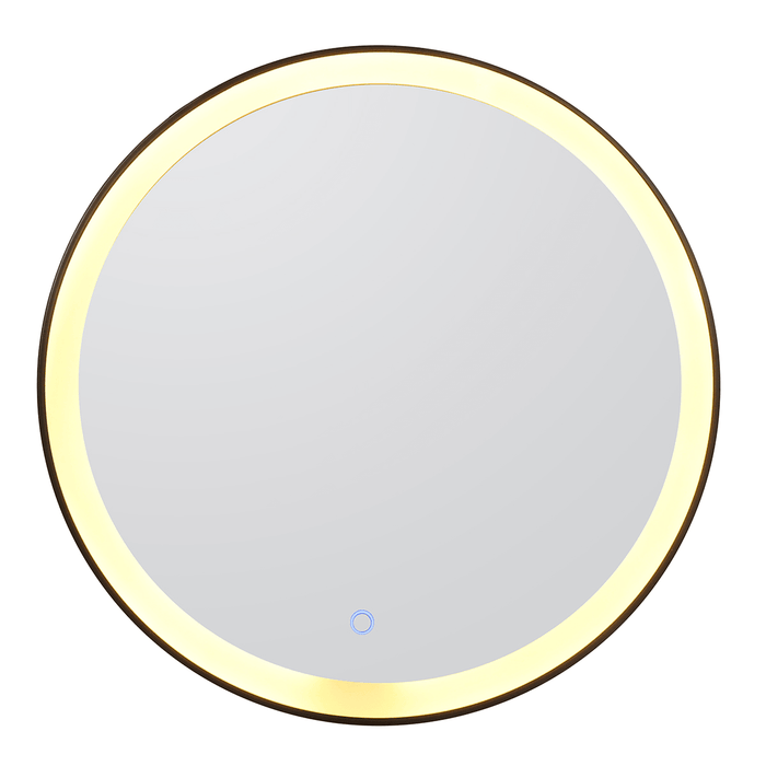 Recharging Makeup Vanity Mirror Magnifying Mirror 3 Lighting Modes round Aluminum Alloy Bathroom Decorative Mirror