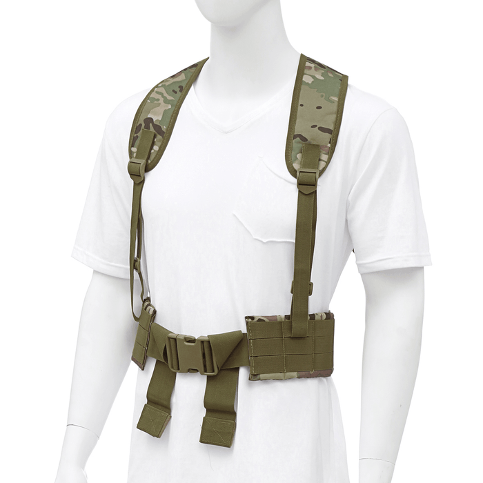 Oxford Cloth Tactical Strap Waist Belt Multifunctional MOLLE Load Girdle with Shoulder Strap