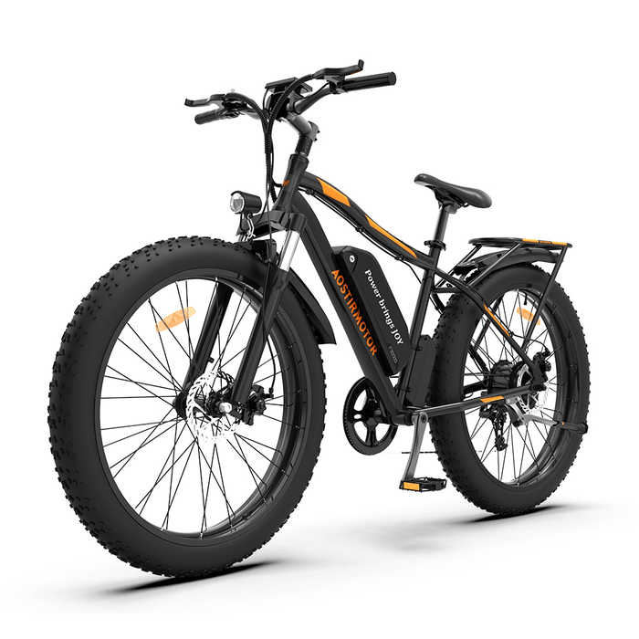 [US DIRECT] AOSTIRMOTOR S07-B 750W 48V 13Ah 26 Inch Electric Bikes 28Km/H Max Speed 80Km Mileage 150Kg Max Load Electric Bicycle