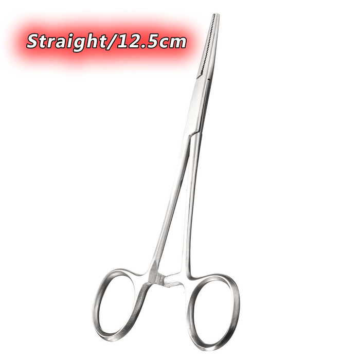 1Pc Hemostat Forceps Straight Curved Stainless Steel Locking Clamp