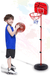 49-150Cm Adjustable Basketball Hoop Stand Basketball Backboard Mount Kids Toys Game with Basketball Air Pump