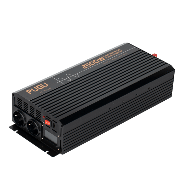 LCD 220V 50HZ Power Inverter 1600W/4000W/5000W/6000W 12V/24VDC to AC Pure Sine Wave Converter EU Socket