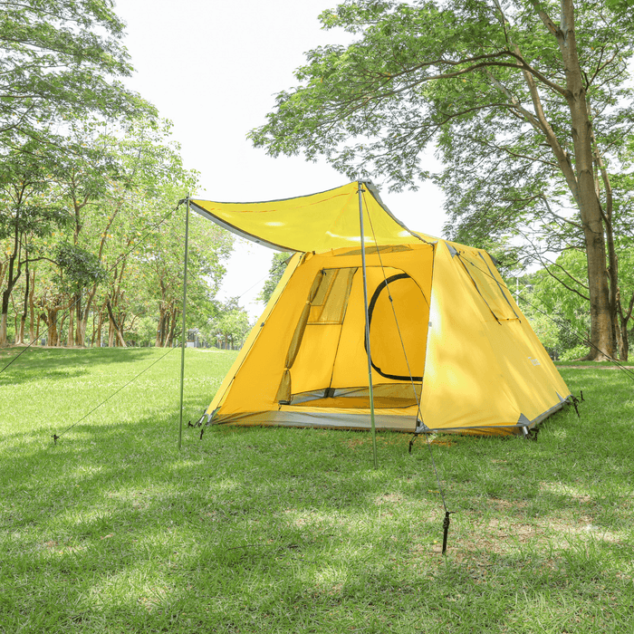 Tooca 4-Persons Camping Tent 3 Colors Double Instant Set Waterproof Outdoor Sun Shade Shelters Beach Backpacking Hiking