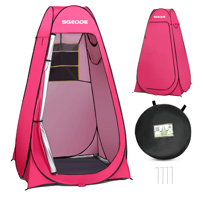 SGODDE Privacy Shower Tent Single Camping Tent Toilet Changing Room Rain Shelter Hiking Beach