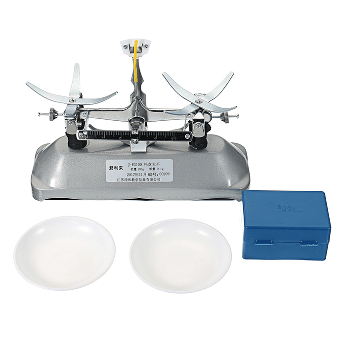 100G/0.1G Table Balance Scale Mechanical Scale with Weights School Physics Teaching Tool