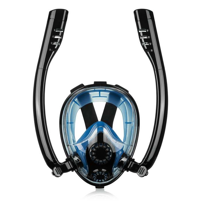 Antifog Double Tube Full Face Snorkel Scuba Diving Mask Swim Breathing Goggles with Camera Mount