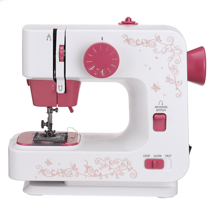 Electric Portable Sewing Machine 12 Stitches Household DIY 2 Speed Foot Pedal