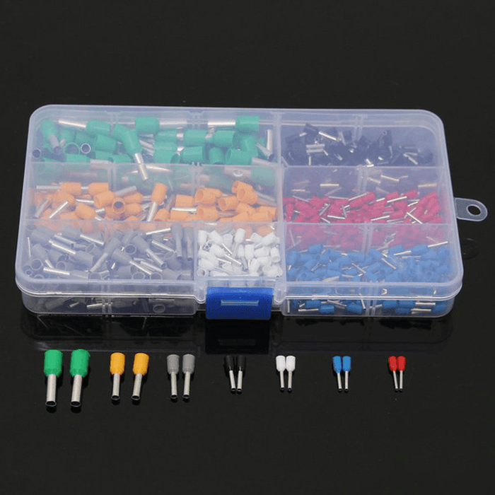 600Pcs Insulated Cord End Terminal Boots Lace Cooper Ferrules Kit Set Wire Copper Crimp Connector