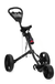 3 Wheel Folding Golf Cart Pull Push Trolley with Scorecard Cup Holder Foot Brake Outdoor Sport