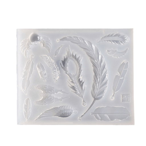 DIY Making Wing Feather Silicone Molds for Jewelry Pendant Resin Casting Mould