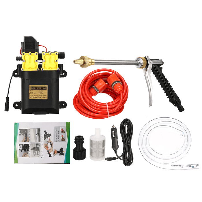 12V Portable High Pressure Washer Car Cleaner Water Wash Pump Sprayer Guns + 10M Tube