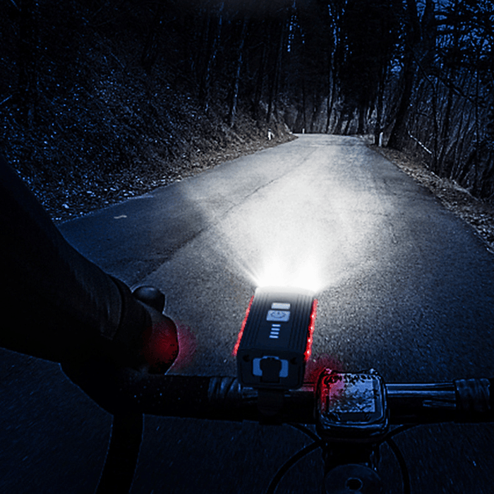 SMILING SHARK F572 Bicycle Front Head Light 5-Modes Double XPE Ultra Bright Long Shoot Spotlight Night Cycling Warning Lamp