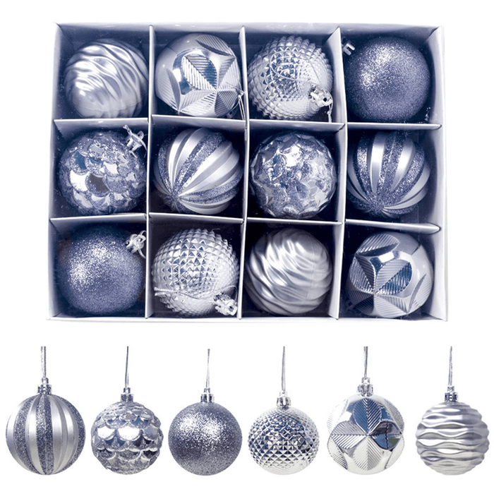 12Pcs 50Mm Christmas Tree Ball Baubles Decoration Xmas Hanging Party Ornaments