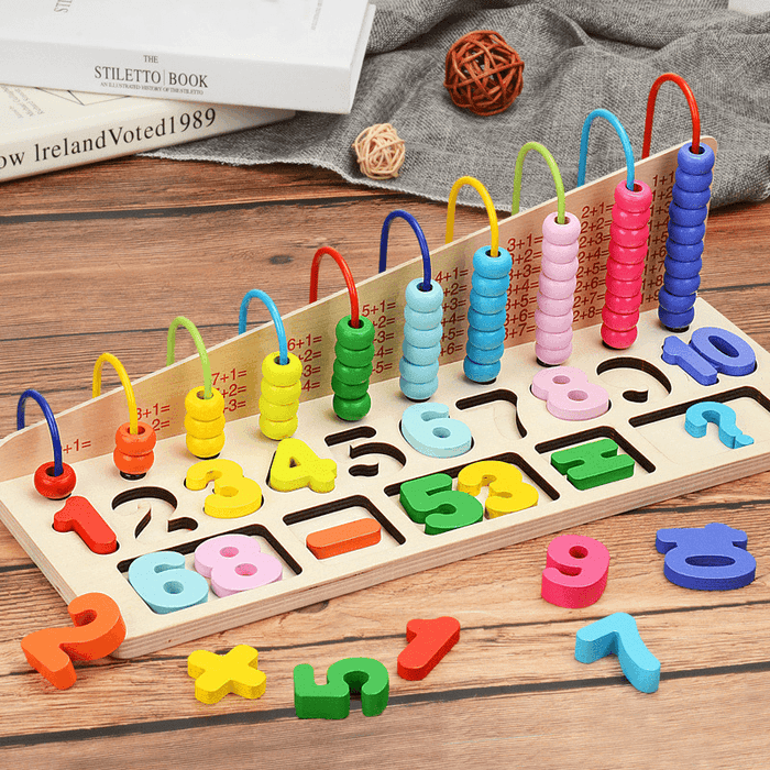 Children'S Mathematics Teaching Aid Abacus Computing Frame Blocks Toys