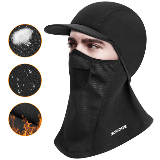 SGODDE Winter Multifunctional Thermal Balaclava Face Neck Protector Windproof Hat Cycling Electric Bike Scooter Motorcycle