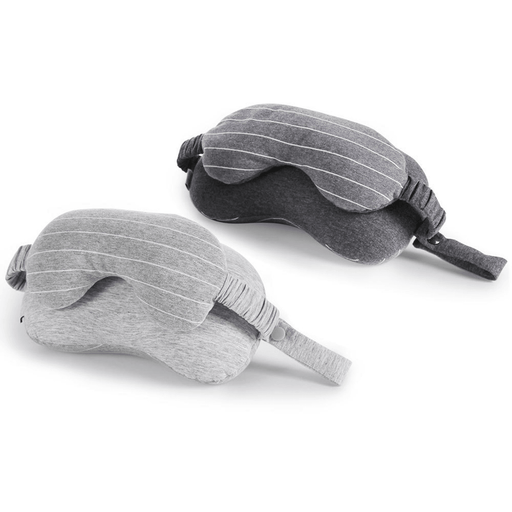 2 in 1 Portable Cotton Neck Pillow Head Cushion Eye Mask Travel Airplane Sleep Rest