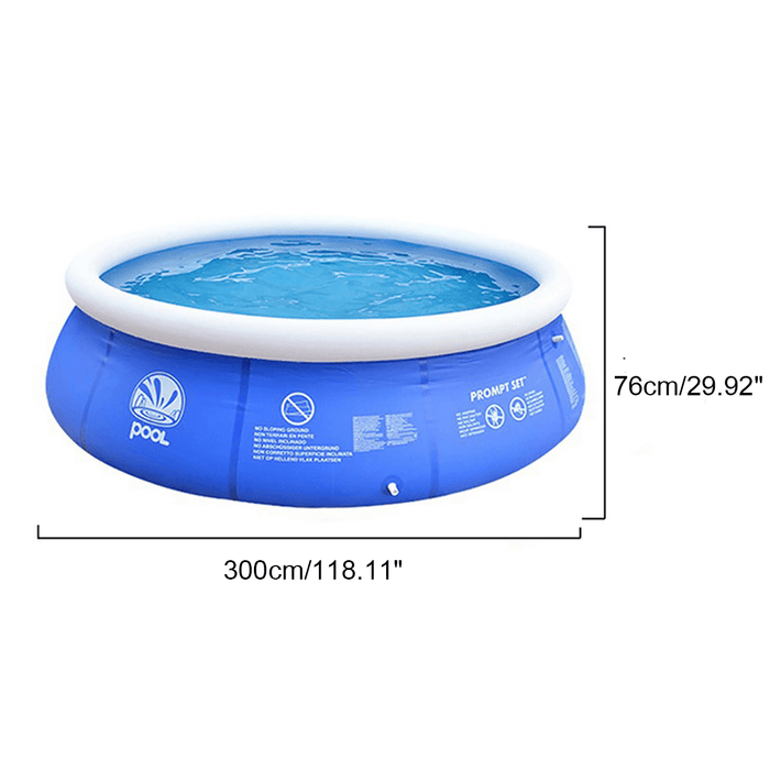 JILONG 300X76Cm 1-5 People Swimming Pools above Ground Inflatable Bathtub Swimming Pools for Kids and Adults