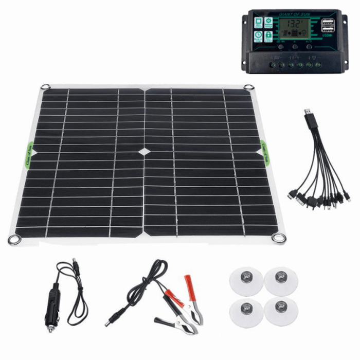 200W Solar Panel Kit 12V Battery Charger 10-100A Controller for Ship Motorcycles Boat