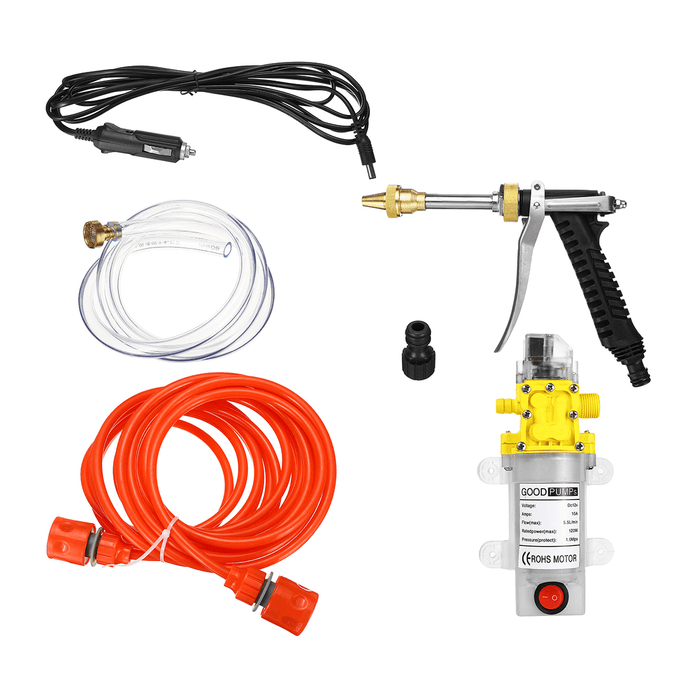 120W 12V High Pressure Self-Priming Sprayer Diaphragm Car Washer Water Pump Electric Pump Car Washing Machine