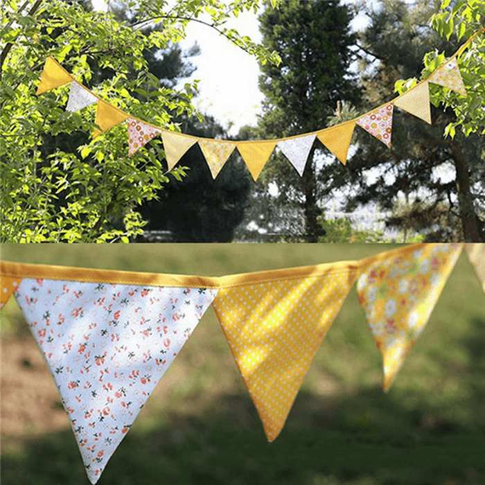 Lovely Handmade Fabric Flags Buntings Pennants Wedding Birthday Party Decoration Flag Bunting