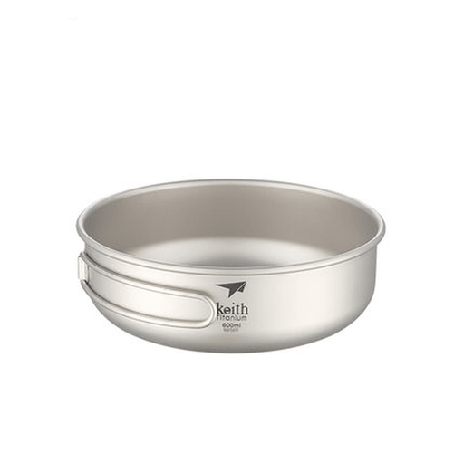 Keith Ti5323 300Ml Ultralight 53.5G Folding Titanium Bowl Outdoor Camping Lunch Handle Tableware