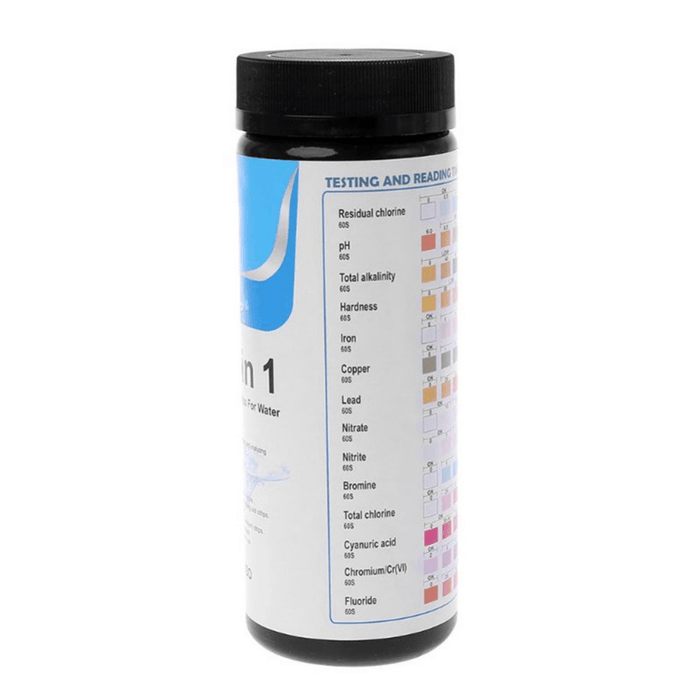 100PCS Upgrade 14-In-1 Drinking Water Test Strip Tap Water Quality Test Strip for Testing Hardness PH Bromine Nitrate Water Quality Tester