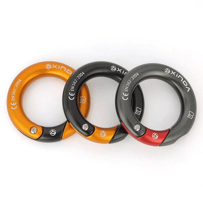 XINDA Outdoor 23KN Openable Connecting Ring 7075 Aluminium Multi Uniform Force Directional Gated Ring for Climbing